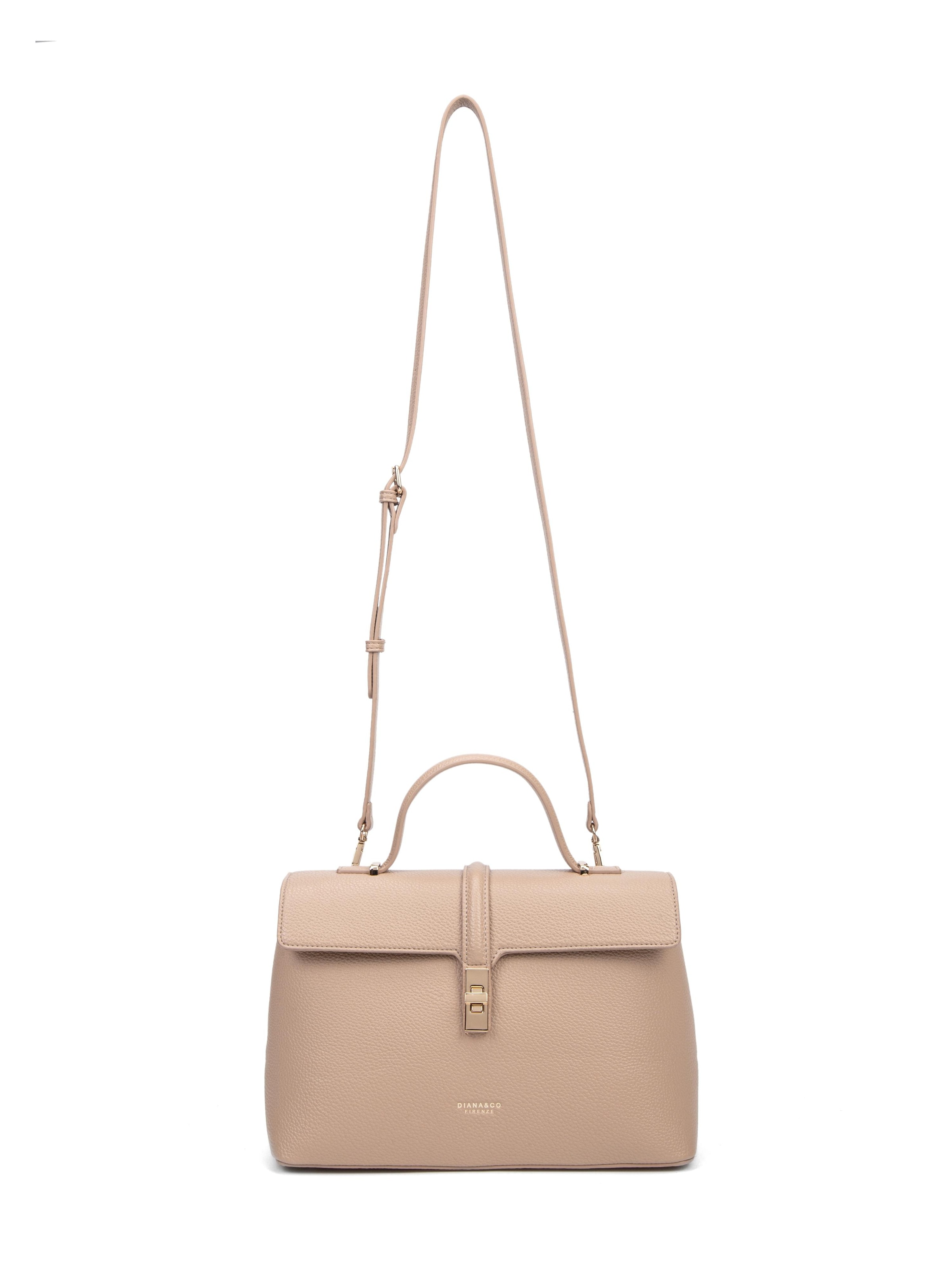 Borsa a mano 'Borsa a Mano Donna Pelle Vegana PU con Girello e Tracolla Rimovibile' di Diana&Co. in marrone