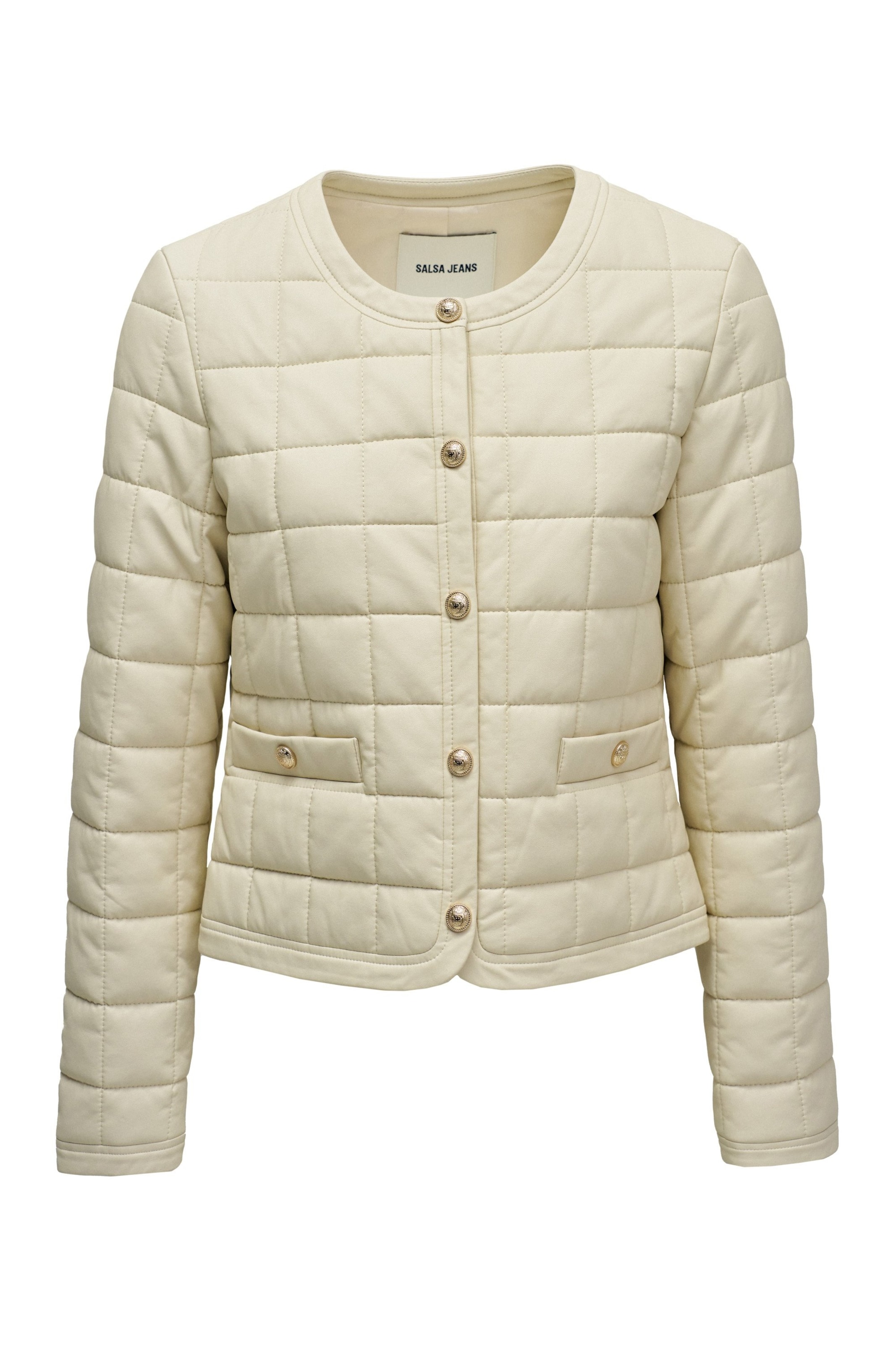 Salsa Jeans Tussenjas in Beige: voorkant