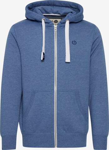 !Solid Zip-Up Hoodie 'Benn' in Blue: front