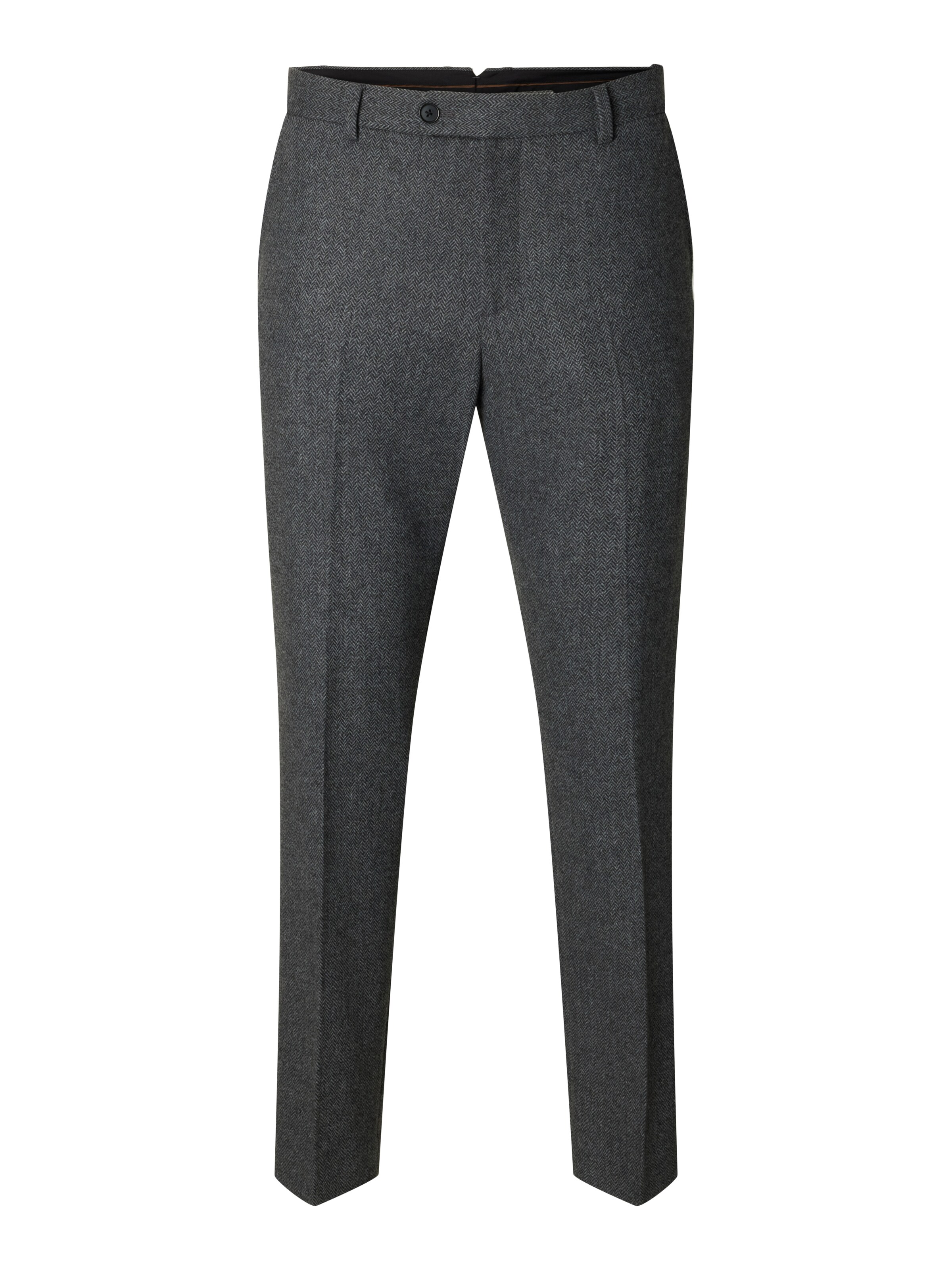 SELECTED - Slimfit Pantalón de pinzas 'SLHReed' en gris: frente