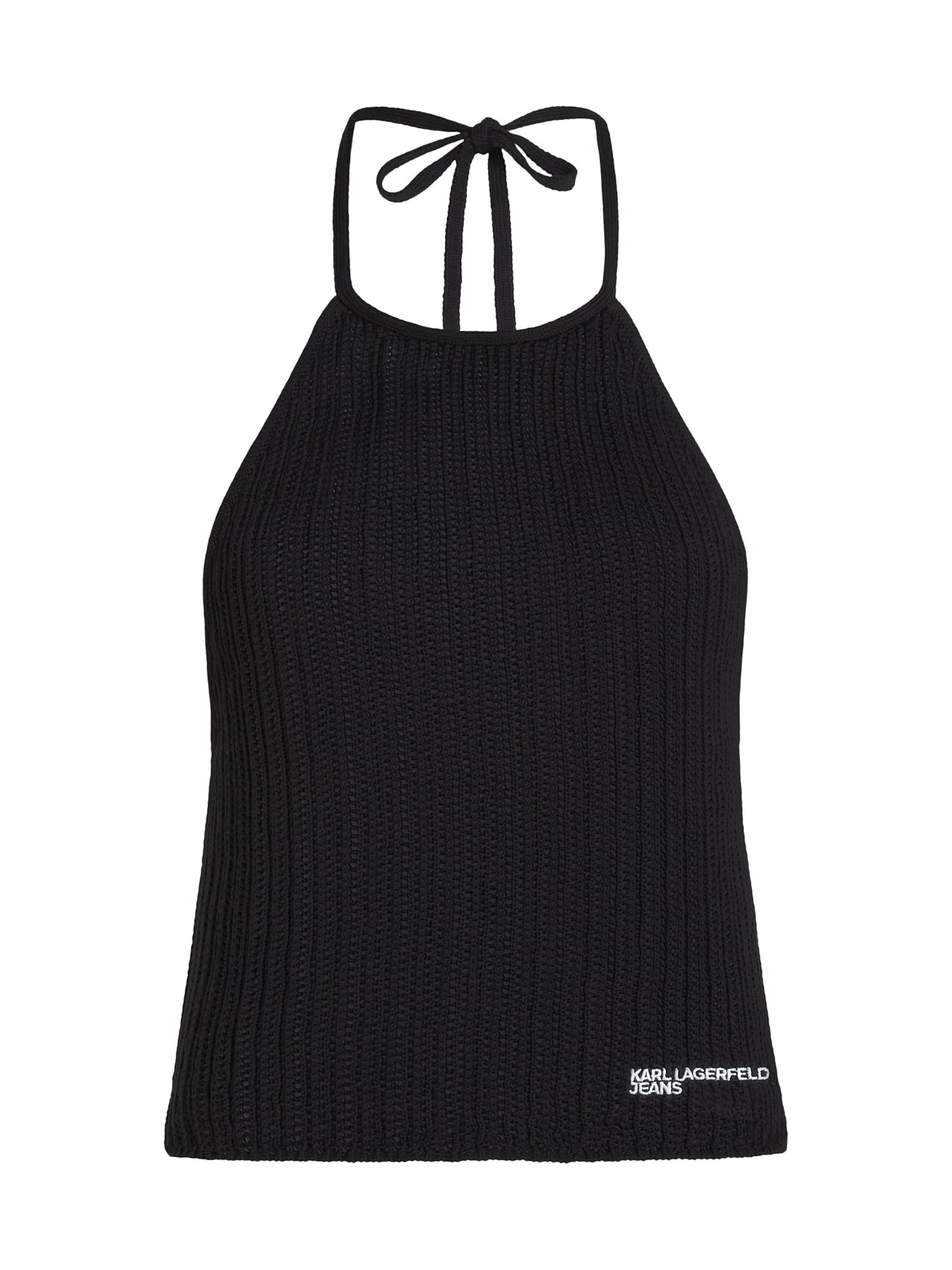 KARL LAGERFELD JEANS Top in Schwarz: Vorderseite