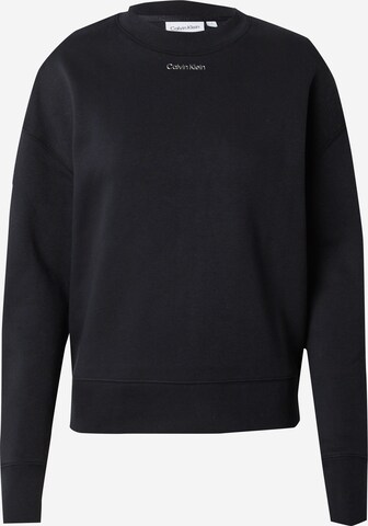 Sweat-shirt Calvin Klein en noir : devant