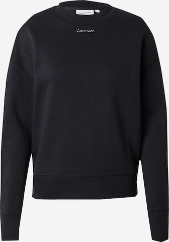 Sweat-shirt Calvin Klein en noir : devant