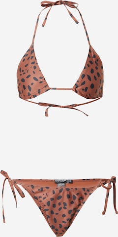 Nasty Gal Triangle Bikini in Orange: front