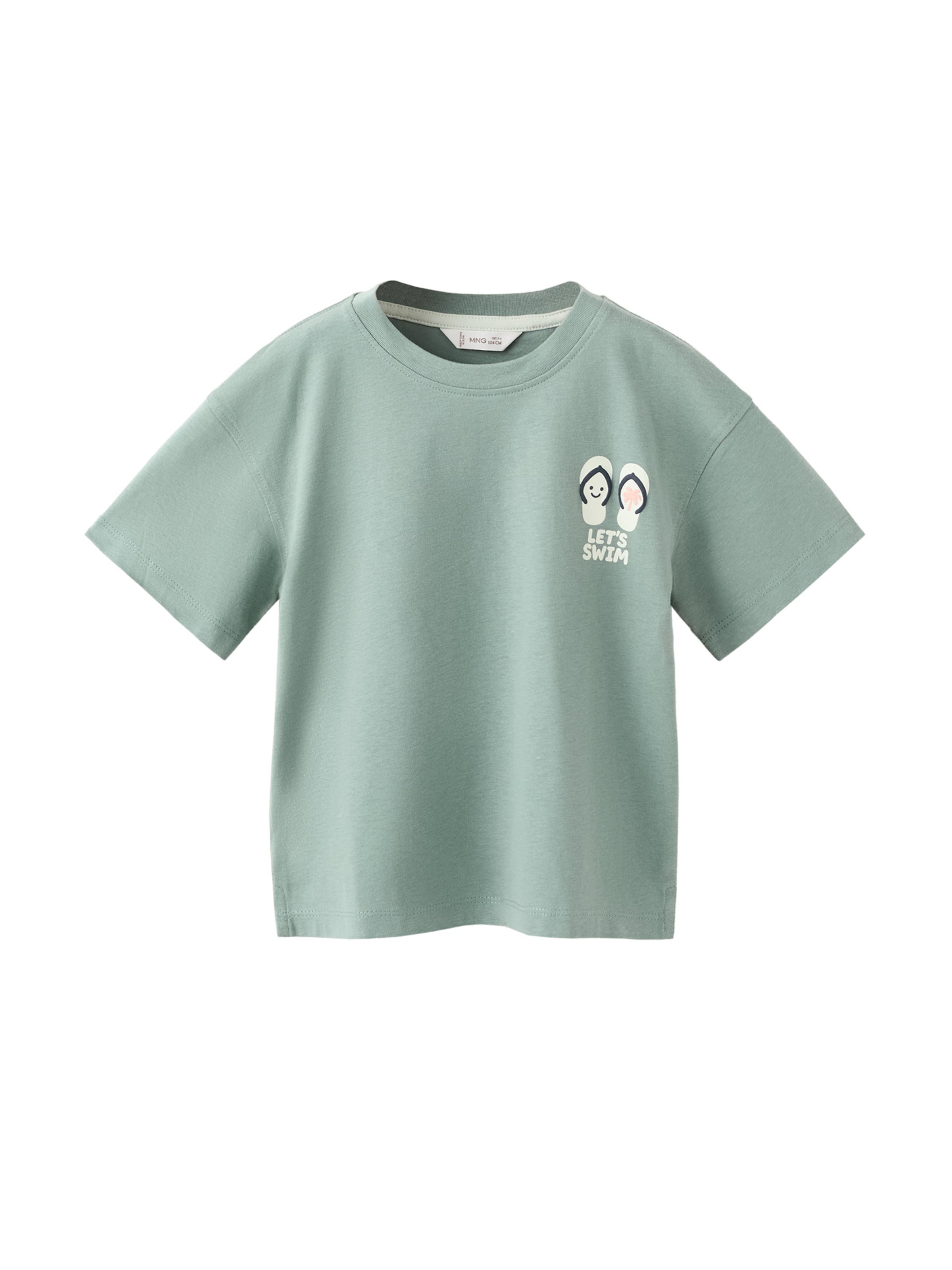 MANGO KIDS Majica 'MFLIP' | zelena barva: sprednja stran