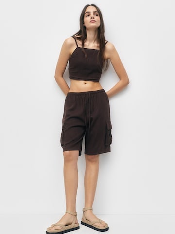 Loosefit Pantalon cargo Pull&Bear en marron