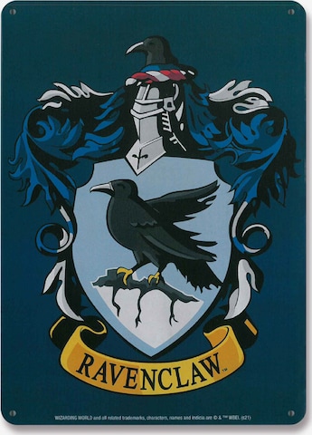 LOGOSHIRT Blechschild 'Harry Potter - Ravenclaw' in Blau: predná strana