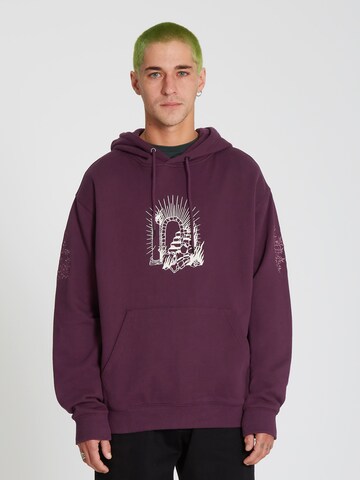 Volcom Sweatshirt in Purple: front