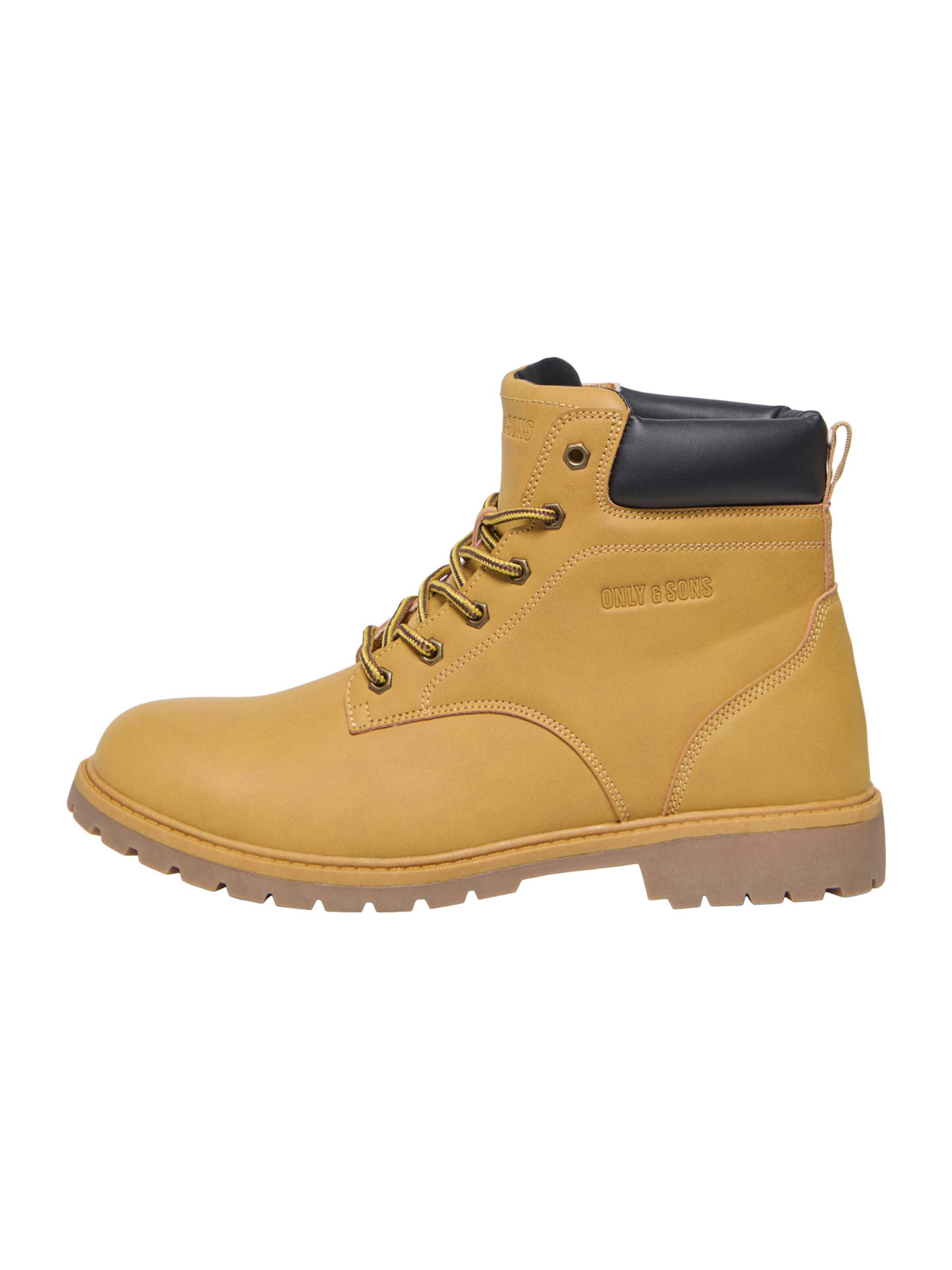 Only & Sons Lace-Up Boots 'ONSEVAN' in 41 in Cappuccino / Black, Item view