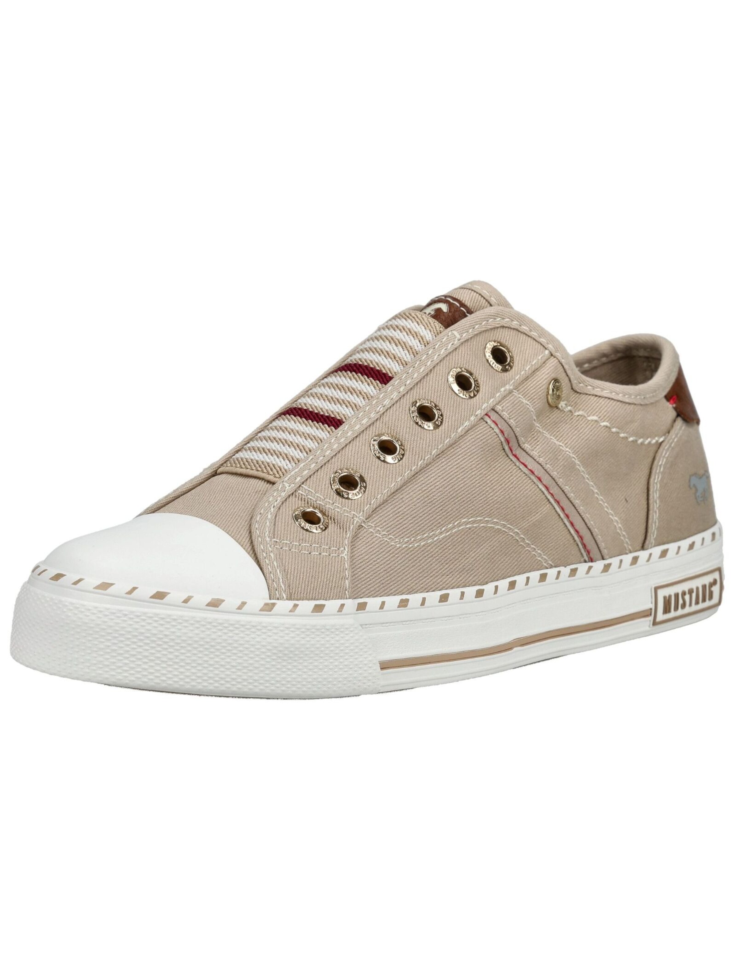 MUSTANG Platform trainers in Beige: front