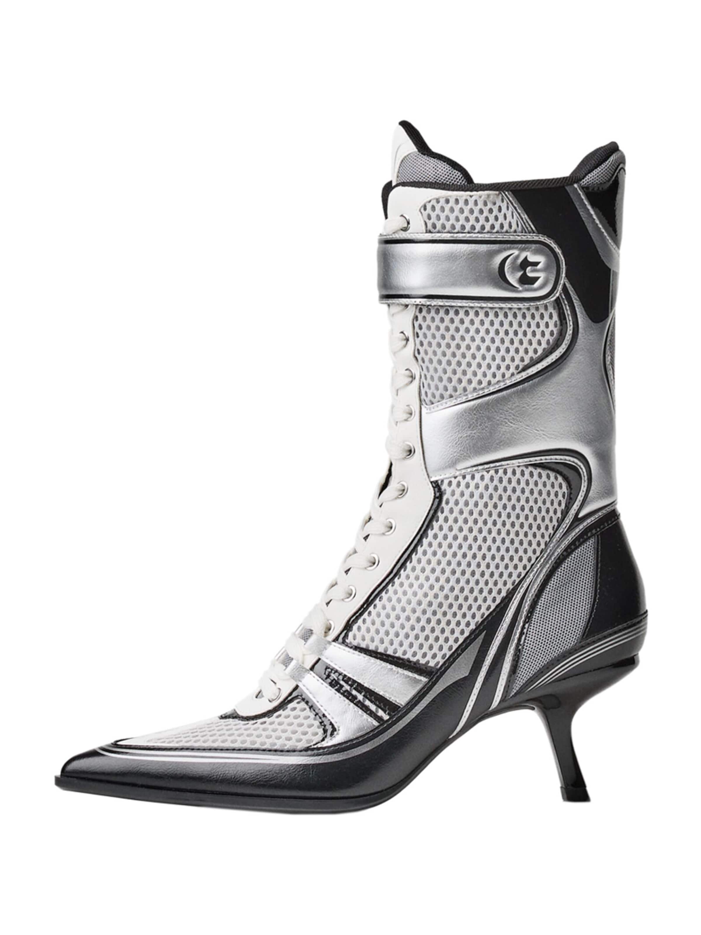 Bershka Ниски ботуши с връзки в пъстро