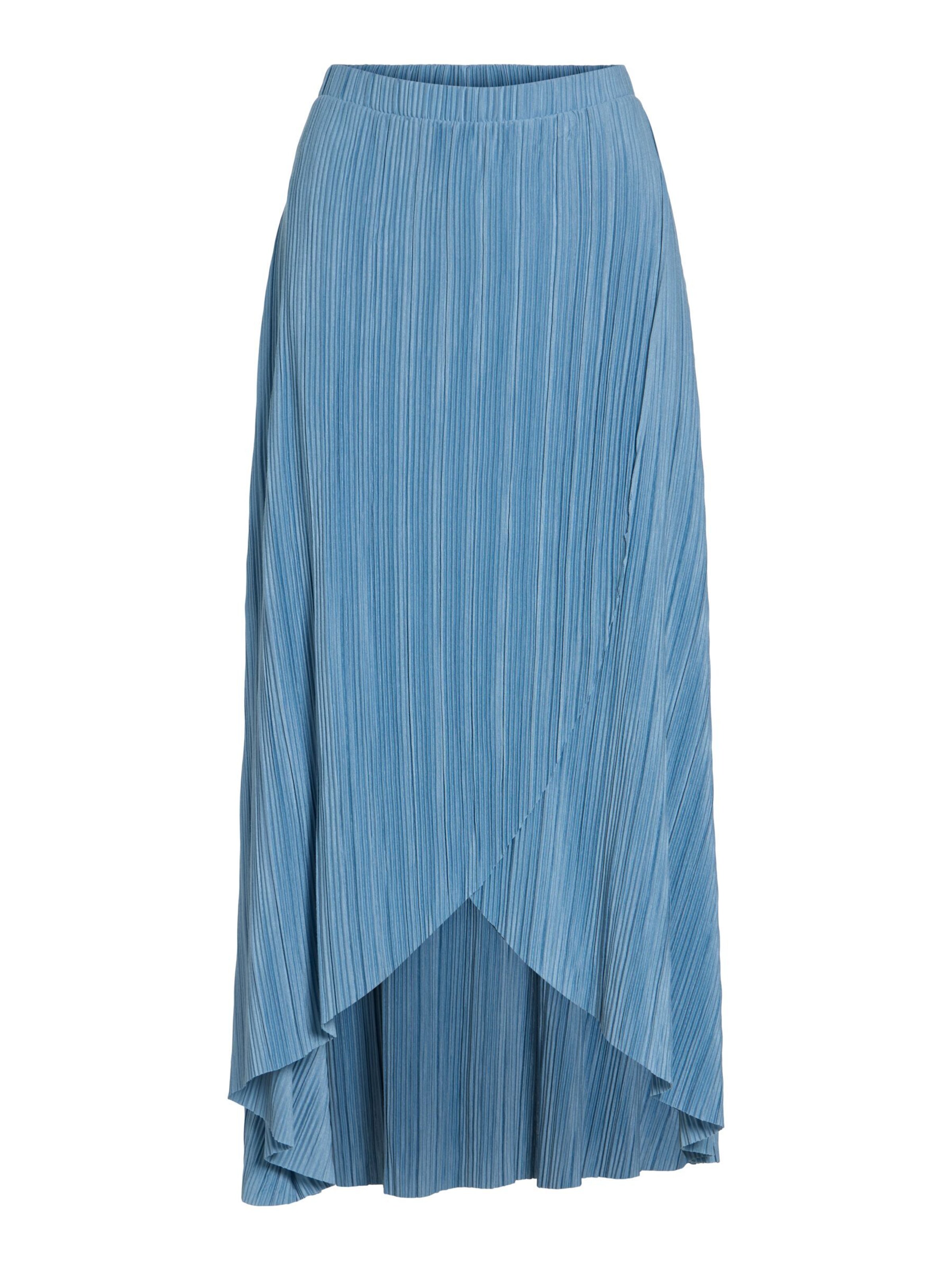 VILA Rok 'VIPlis' in Blauw: voorkant