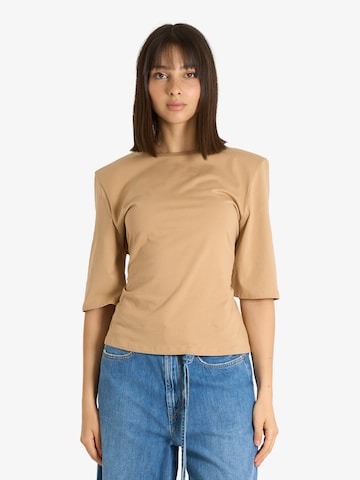 ViCOLO Shirt in Beige: voorkant