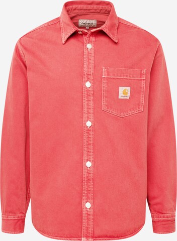 Carhartt WIP Comfort Fit Skjorta 'George' i röd: framsida