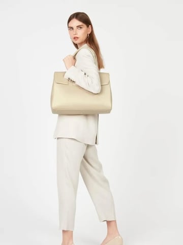 LANCASTER Paris Shopper 'Lancaster Cabas Foulonné Milano XL Champagne' in Goud