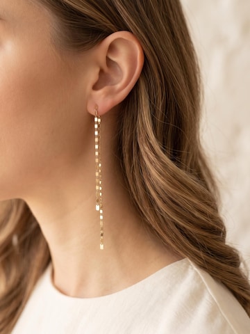 Kamakula Ohrringe 'Linear Chain'‌‌‌ in Gold