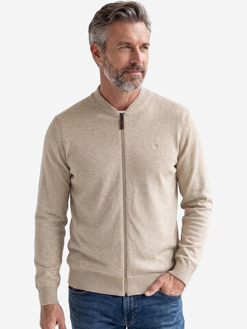 redmond Strickjacke 'Basic'‌‌‌‌‌‌‌ in Beige: Vorderseite