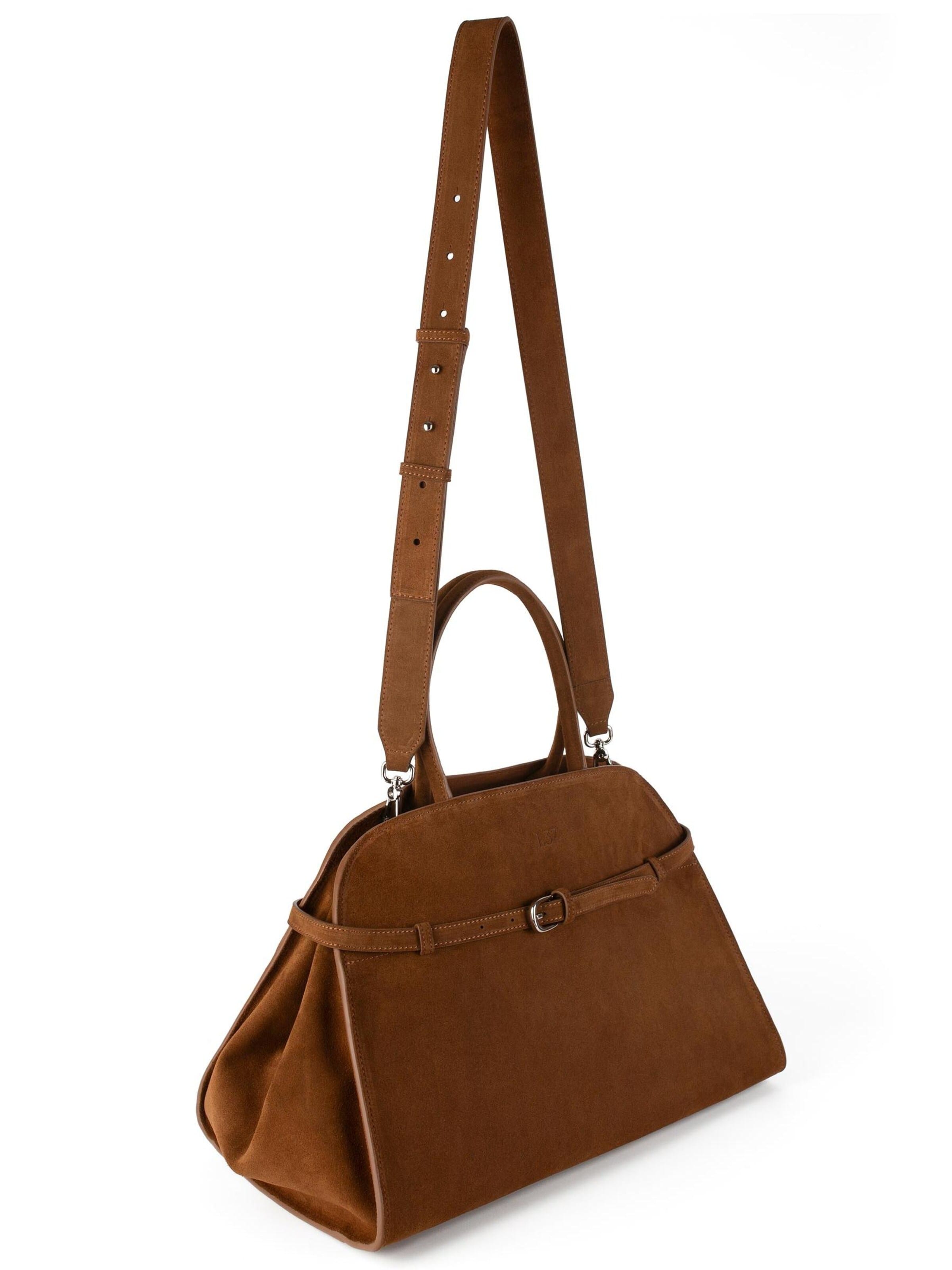 L37 HANDMADE SHOES - Bolso de mano 'PALM SPRINGS' en marrón: frente