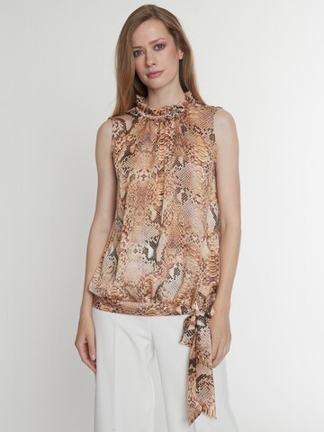 Ana Alcazar Top 'Pakosa' in Beige: voorkant