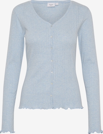 SAINT TROPEZ Knit cardigan 'Gru' in Blue: front