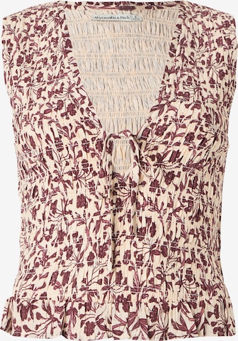 smėlio Abercrombie & Fitch Palaidinė be rankovių: priekis