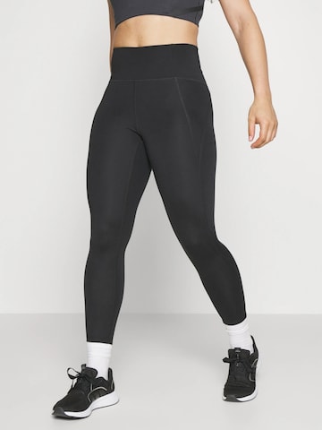 Girlfriend Collective Regular Broek ' Compressive ' in Zwart: voorkant