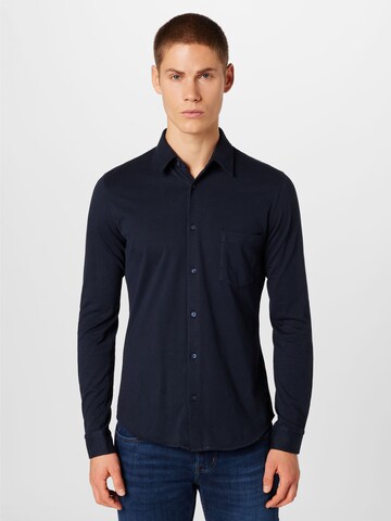 BOSS Slim fit Button Up Shirt 'Mysoft' in Blue: front