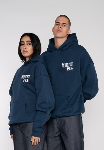 Multiply Apparel Sweatshirt 'Pennant' in Blue