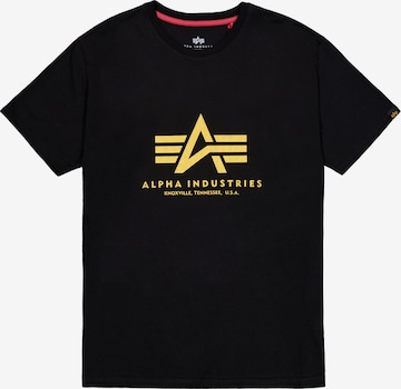 juoda ALPHA INDUSTRIES Marškinėliai: priekis
