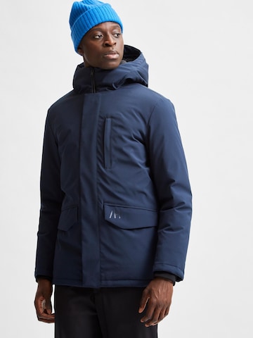 SELECTED HOMME Winter Jacket in Blue