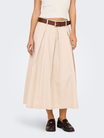 Gonna 'ONLLucinda' di ONLY in beige: frontale