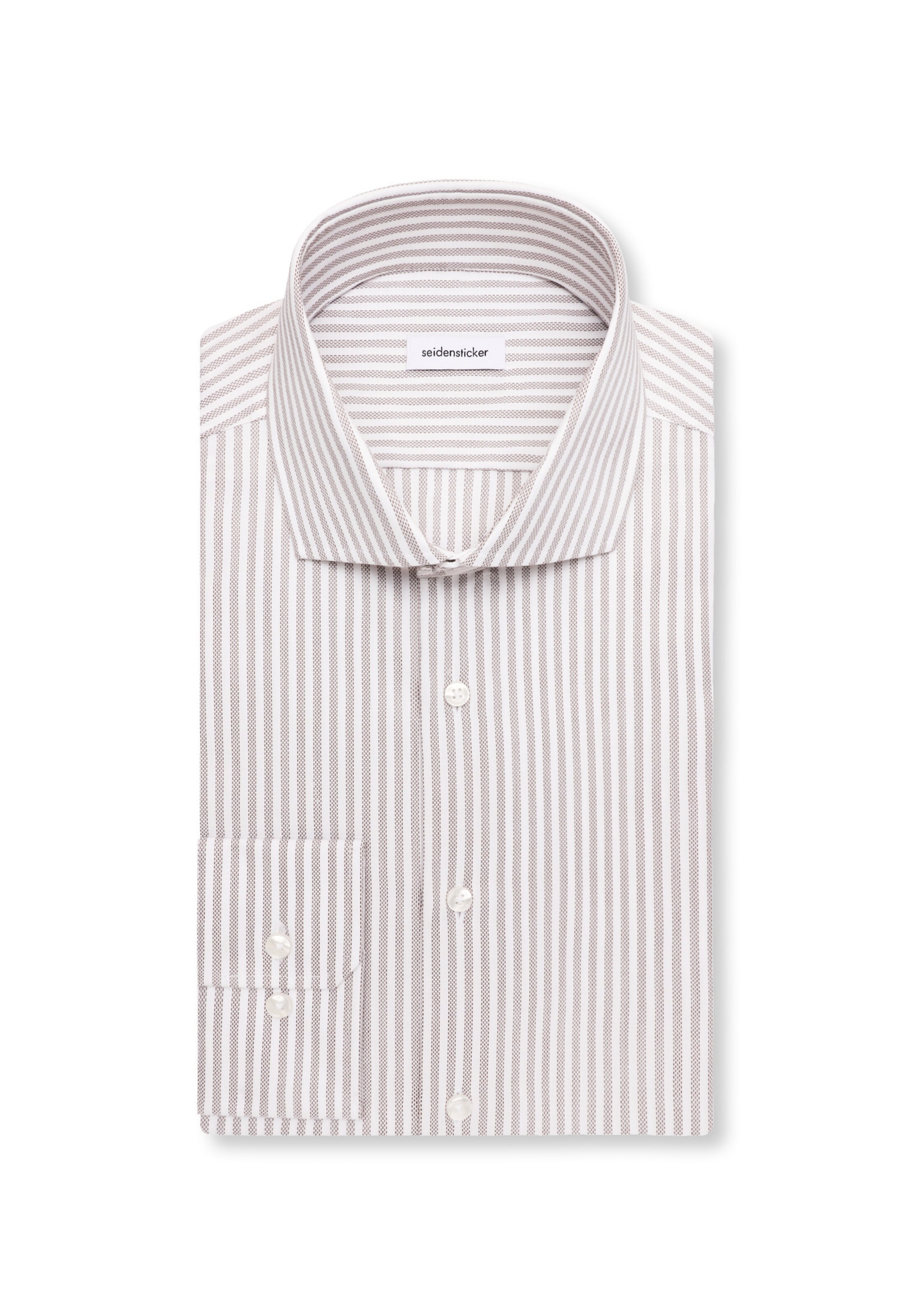 SEIDENSTICKER Regular fit Business shirt in Brown