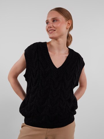 PIECES Sweater 'LOVINA' in Black: front