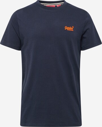 T-Shirt 'ESSENTIAL' Superdry en bleu : devant