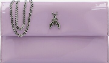 PATRIZIA PEPE Clutch 'Fly Glossy' in Purple: front
