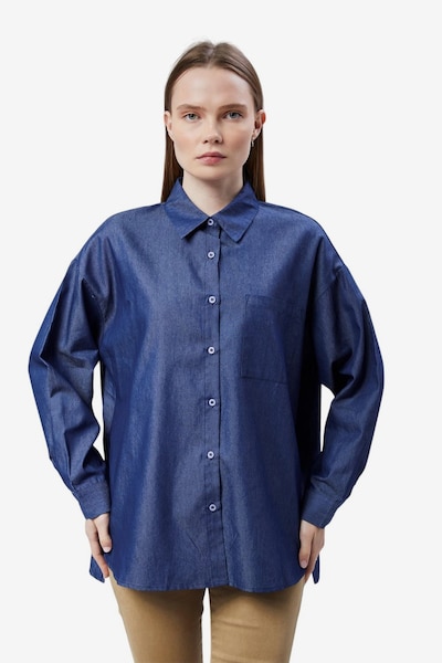 HOME STORE Bluse in blau, Produktansicht
