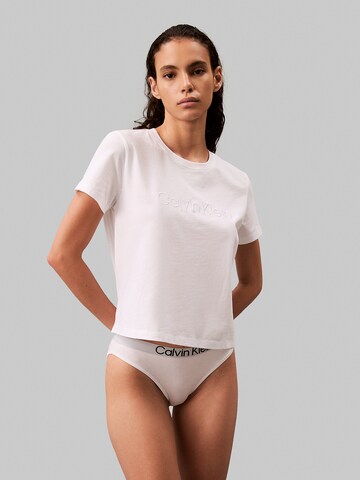 Chemise de nuit Calvin Klein Underwear en blanc : devant
