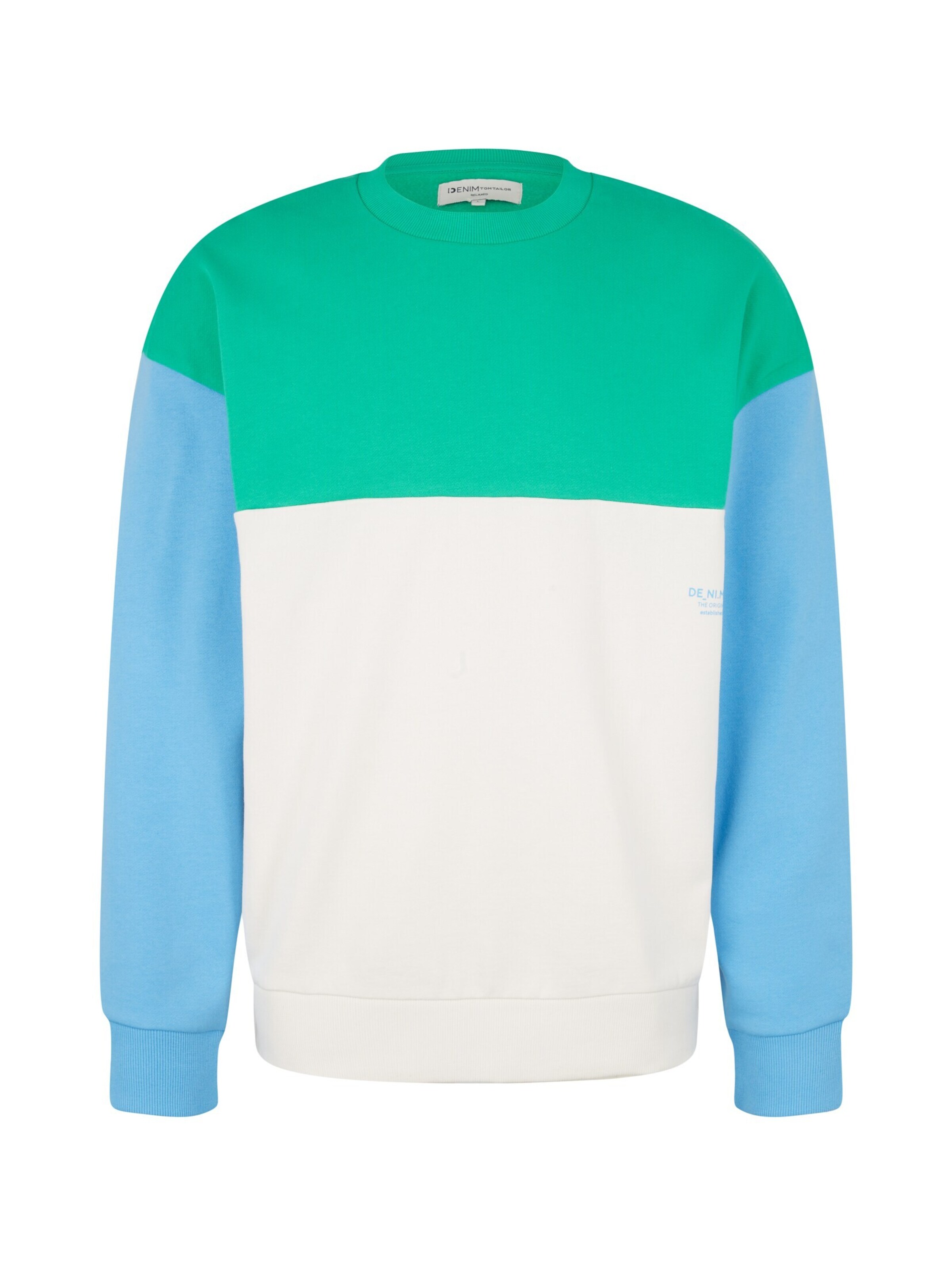 TOM TAILOR DENIM Sweatshirt i grøn: forside