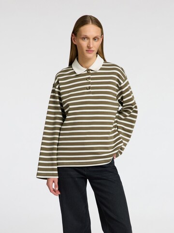 T-shirt SELECTED FEMME en marron : devant