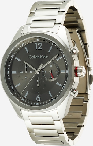 Montre à affichage analogique Calvin Klein en argent : devant