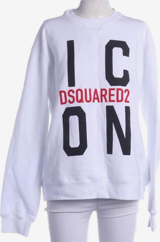 DSQUARED2 Sweatshirt / Sweatjacke L in Weiß: predná strana