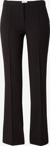 WEEKDAY Regular Trousers with creases in Black: front