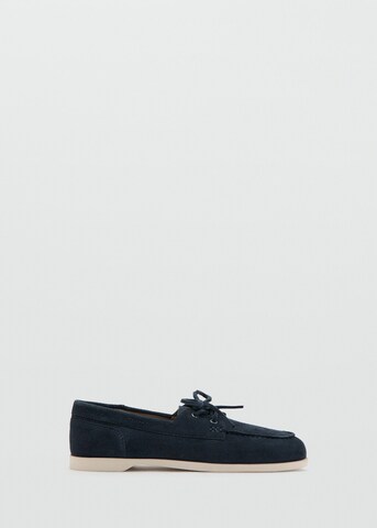 MANGO MAN Lace-Up Shoes 'Nautic' in Blue