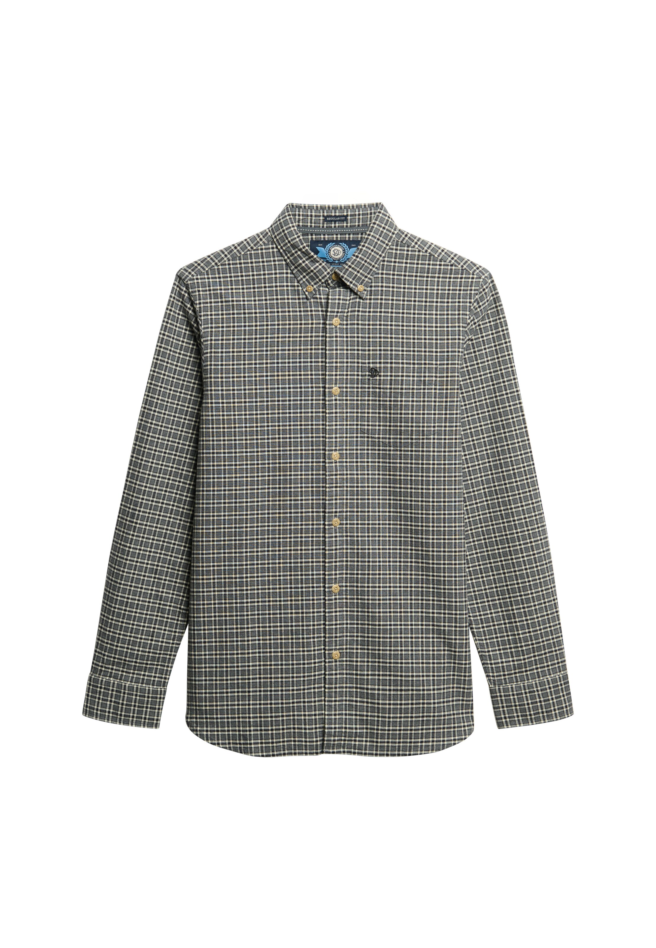 Superdry Regular Fit Hemd in Grün: Vorderseite