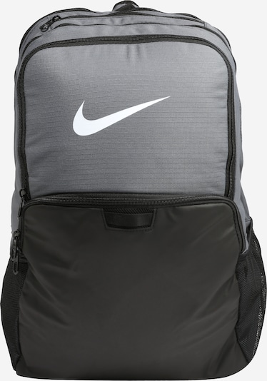 NIKE Sportrucksack 'Brasilia' in grau / schwarz / weiß, Produktansicht