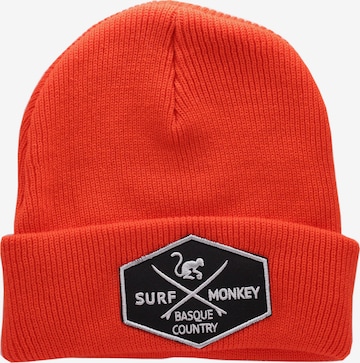 Surf Monkey - Gorra en naranja: frente