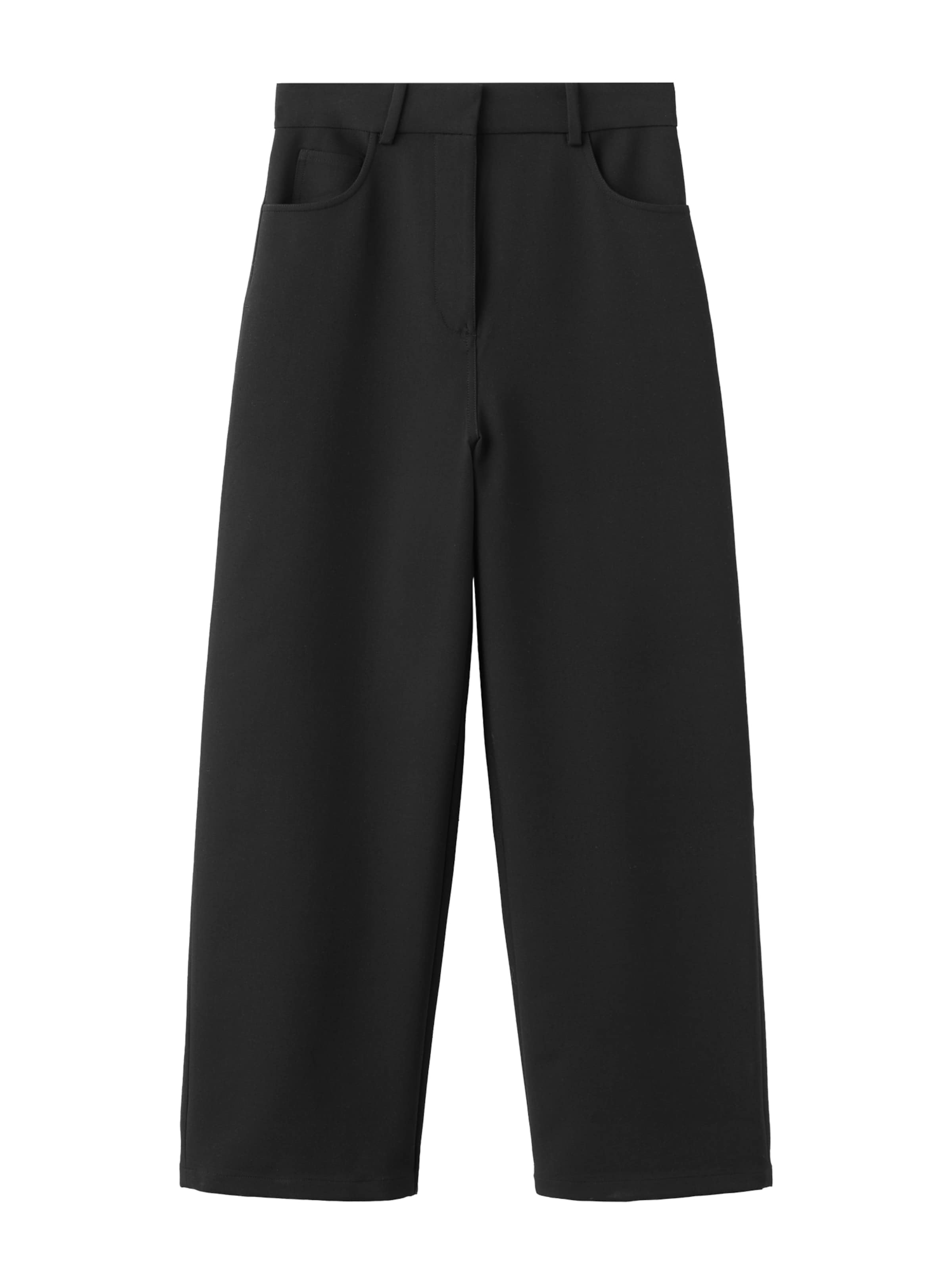 MANGO Loosefit Broek 'Louis' in Zwart: voorkant