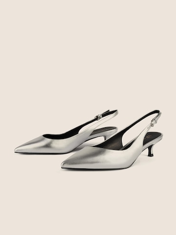 L37 HANDMADE SHOES Slingpumps 'ELEGANCE ESSENCE' in Zilver
