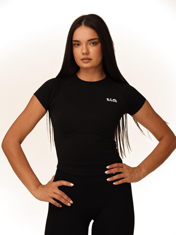 Sport top 'Hue' de la neverover pe negru: față