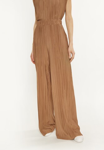 Wide leg Pantaloni di usha WHITE LABEL in marrone: frontale